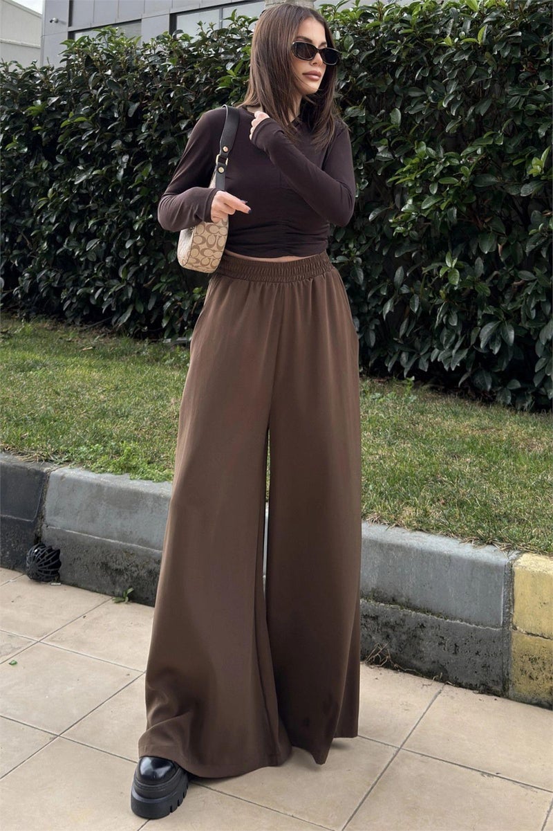 Weshaya سروال نسائي بني - Image 1