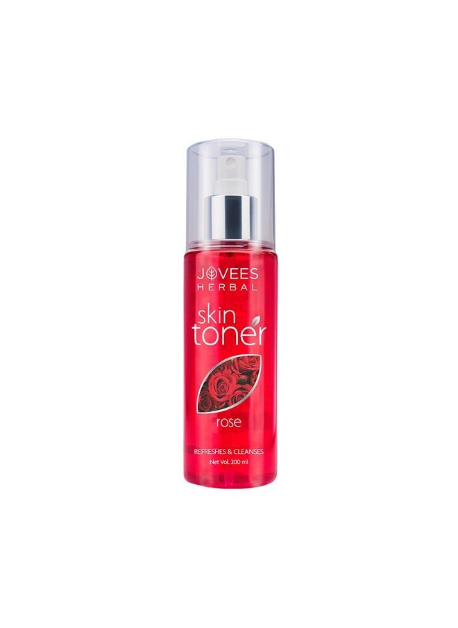 Jovees - Herbal Rose Skin Toner For Youthful Skin Tightens Pores Healthy Glow 100% Natural For Normal To Dry Skin Paraben And Alcohol Free 200Ml - Image 1