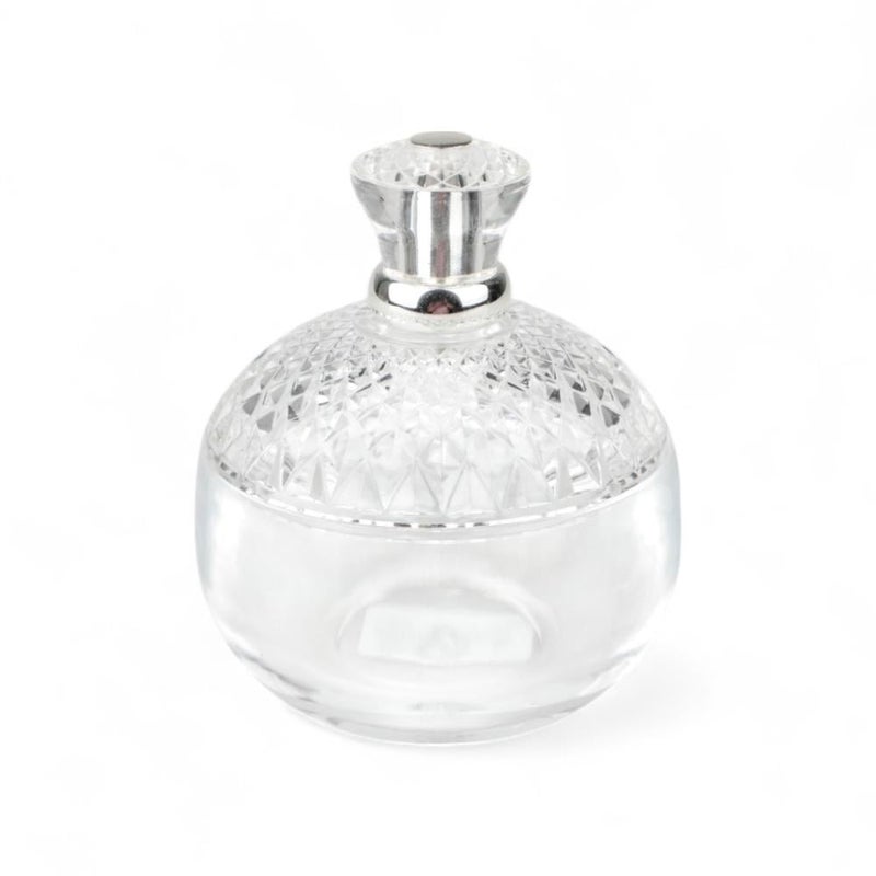 Soleter Al-Shabak Acrylic Dates Bowl Clear Silver Crystal Pattern Serving Dish with Lid - Image 1