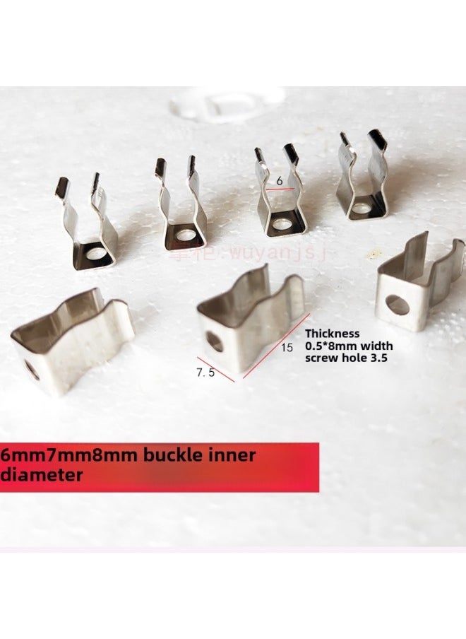 Generic - 7YX Iron Pipe Fixing Clip Spring Sheet Steel Pipe Snap Sheet Lamp Pipe Clip Water Pipe Clip U-shaped Clip Shrapnel Bracket Elastic Tube-Specification Model:Stainless Steel φ35mm Single Hole - Image 1