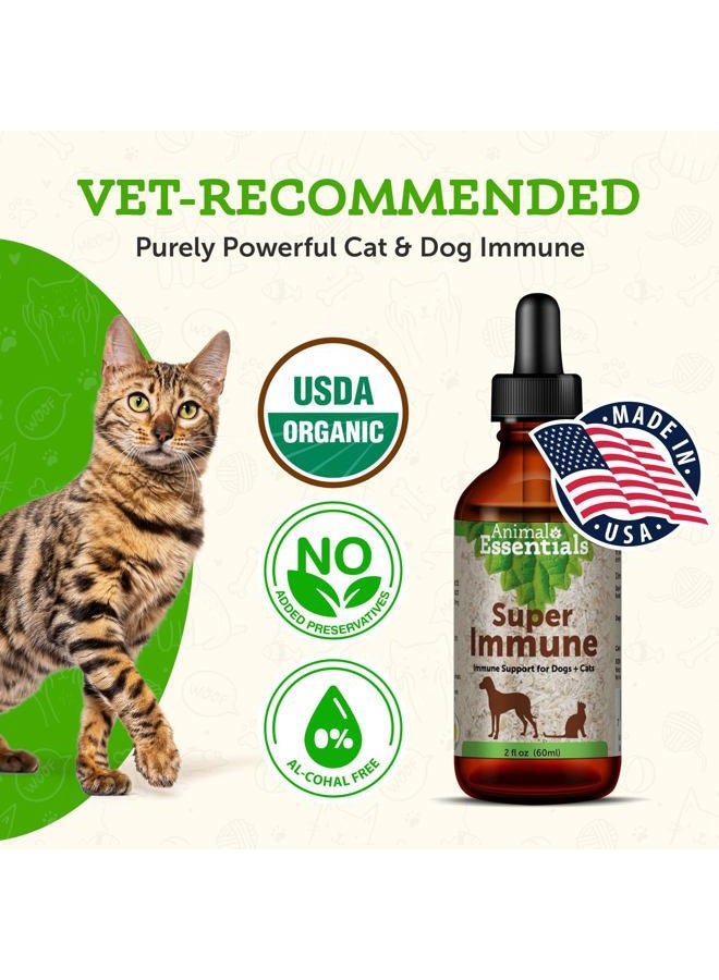 Animal Essentials سوبر مناعة للكلاب والقطط - مكمل دعم المناعة، إشنسا، إلوثيرو، مستخلص ورق الزيتون، قطرات سائلة - 2 أونصة سائلة - Image 4