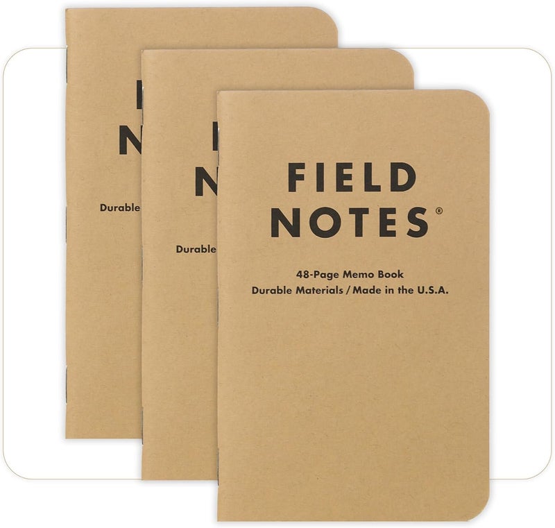 Field Notes : Original Kraft 3-Pack - Plain Paper Memo Books - Blank 48 Page Pocket Notebooks - 3.5" x 5.5" - Image 1