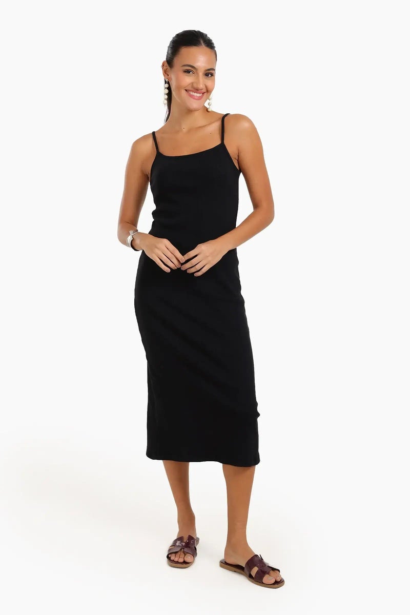 Carina Ribbed Midi Dress - Image 1