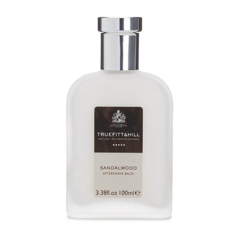 Truefitt & Hill Luxury Aftershave Balm - Sandalwood - Premium Soothing Moisturizer with Aloe Vera Extract - Ideal for Sensitive Skin, Razor Burn Relief, and a Silky Smooth Finish - 3.38 oz. - Image 2