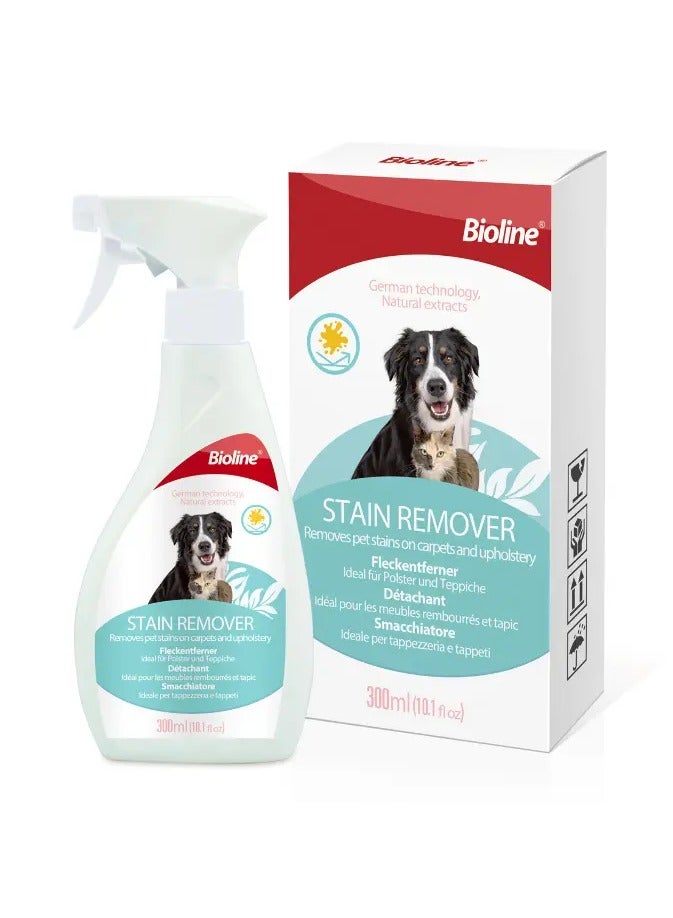 بايولاين بخاخ مزيل بقع الكلاب والقطط من بيولاين - مثالي للاستخدام على المفروشات والسجاد، 300 مل - Image 1