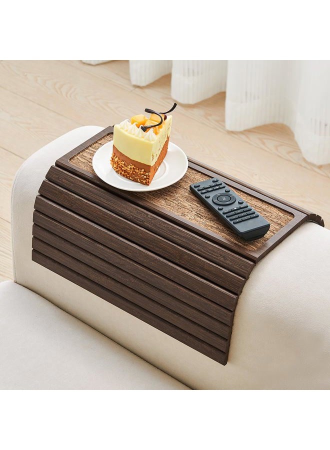 GEHE Sofa Arm Tray Table, Flexible/Foldable Couch Arm Tray for Wide Couch, Sofa Armrest Table Cup Holder Perfect for Foods Drinks Snacks Remote Control or Phone - Image 1