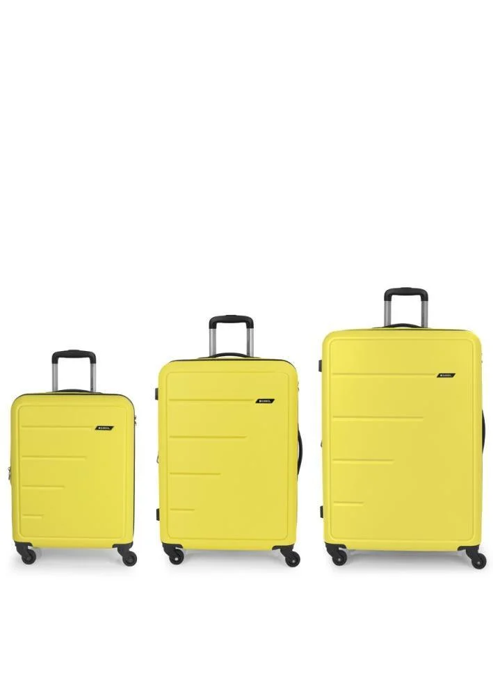 GABOL Gabol Future Hardside Luggage on Wheels for Unisex | Ultra Lightweight ABS on with Spinner Wheels 4 Color Yellow