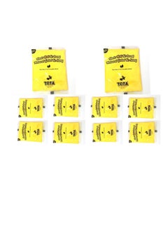 TOTA Pack of 10 Tota Holi colour and Gulal yellow colour for Holi party 80 g each  - Image 1