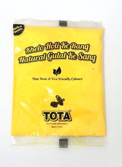 TOTA Pack of 10 Tota Holi colour and Gulal yellow colour for Holi party 80 g each  - Image 2