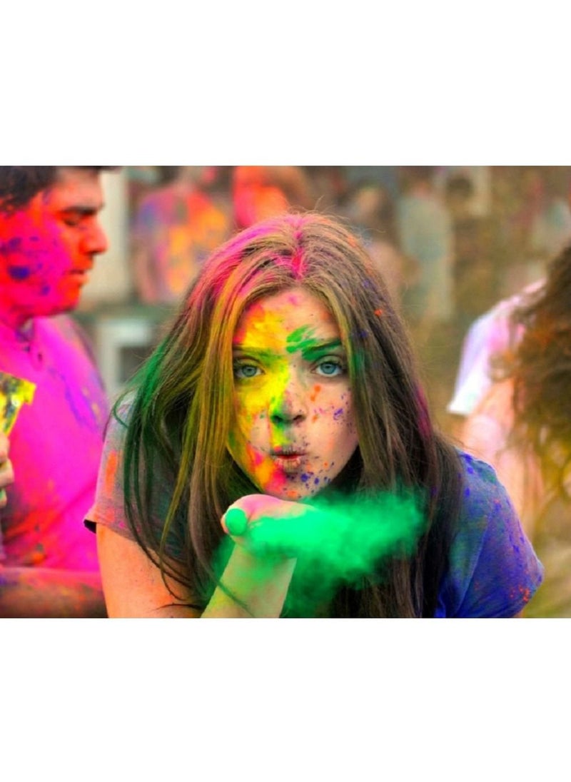 TOTA Pack of 10 Tota Holi colour and Gulal yellow colour for Holi party 80 g each  - Image 4