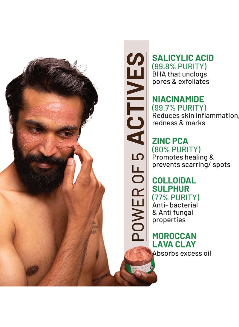 SkinQ Acne Control Face Mask with Salicylic Acid Niacinamide and Zinc BHA Based Reduces Clogged Pores Controls Oiliness for All Skin Types Women and Men 60g - Image 5
