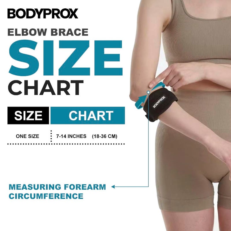 Bodyprox دعامة كوع Bodyprox 2 عبوة لتخفيف ألم كوع التنس وكوع لاعب الجولف - Image 5