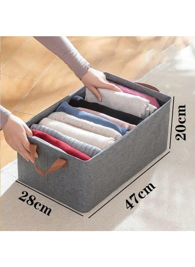 svk dream SVK DREAM 26L Storage Bag Steel Frame Support Closet Storage Bin Household Wardrobe Storage Box Drawer Large Capacity Folding Clothes Jeans Handle Portable Organizer Multicolor Pack Of 1  - Image 3