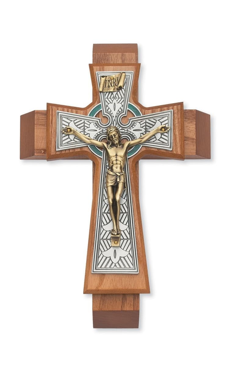 McVan Inc. 11" Walnut Celtic Sick Call - DÃ©cor Gift Religious 79-42661-MCVAN