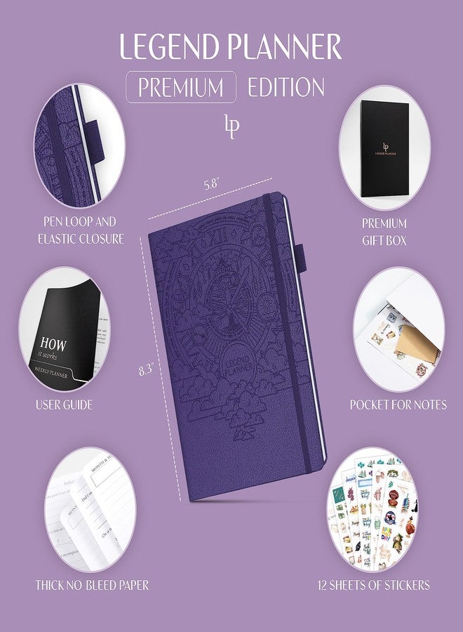 Legend Planner Legend Weekly Planner Premium - Undated Weekly, Monthly & Budget Planner - Life Organizer for Time Management & Productivity, A5 (Purple) - Image 2