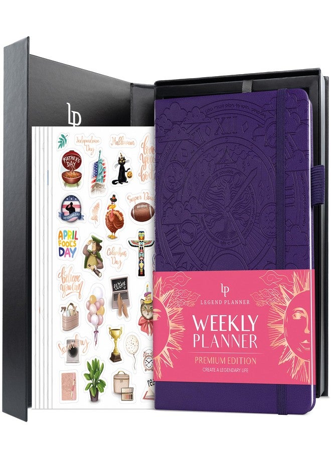 Legend Planner Legend Weekly Planner Premium - Undated Weekly, Monthly & Budget Planner - Life Organizer for Time Management & Productivity, A5 (Purple) - Image 1