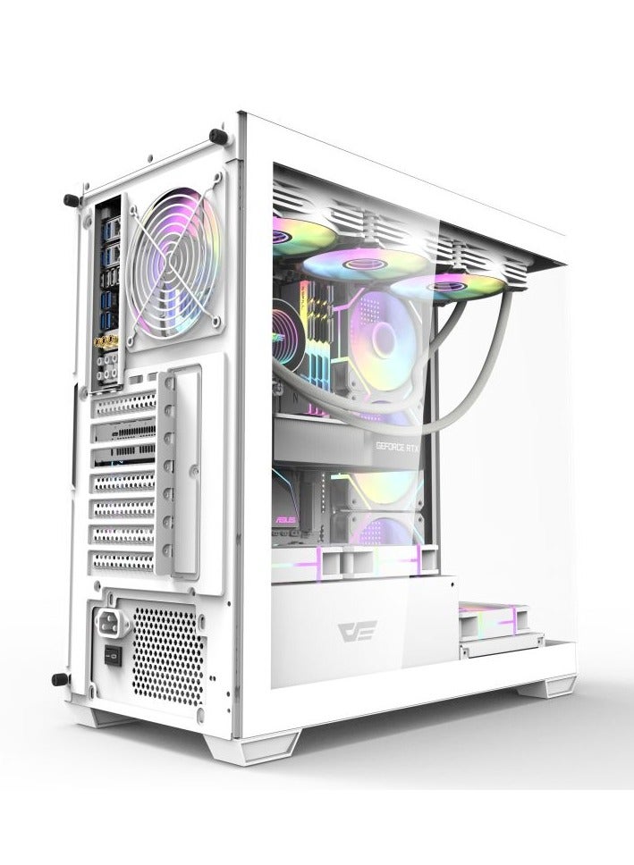 darkFlash DS900  ATX M-ATX ITX Gaming PC Case with 7 ARGB Fans Pre Installed, Tempered Glass Panels, Type-C Port, 0.5 SPCC Computer Case - Image 4