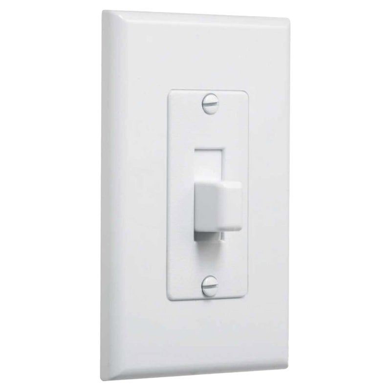 TayMac MW2570W Masque 1-Gang Decorator Style Toggle Switch Cover-Up Wall Plate, 5-Pack, White - Image 1