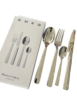 SMEG 4 Piece Stainless Steel Cutlery Set, Kitchen Utensils Set, Home Kitchen Restaurant Hotel Party Picnic Cutlery Set - view 2