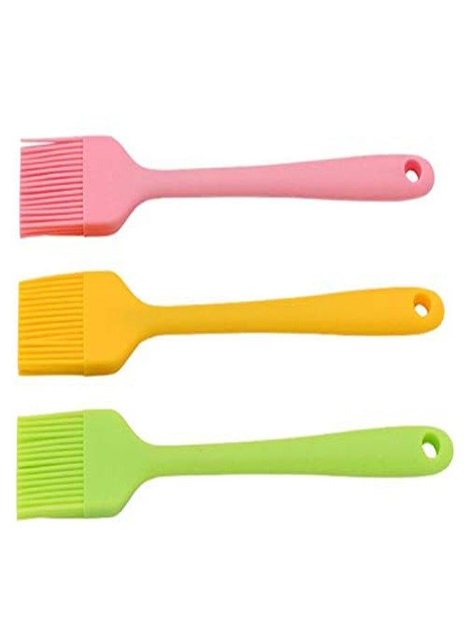KitchenFest® Silicone Basting Brush for BBQ/Grilling/Pastry/Turkey Baster, BPA Free, FDA Approved, Set of 3, 21cm, Multicolor - Image 1