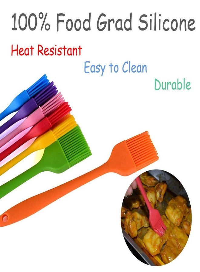 KitchenFest® Silicone Basting Brush for BBQ/Grilling/Pastry/Turkey Baster, BPA Free, FDA Approved, Set of 3, 21cm, Multicolor - Image 5