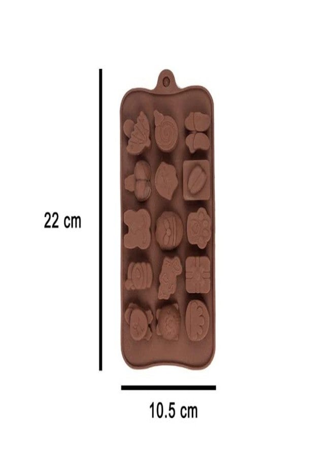 Kunya® Silicon Different Shape of Chocolate Mould Tray Combo, Cake Decoration Tools (Mix Shape Choco) - Image 4