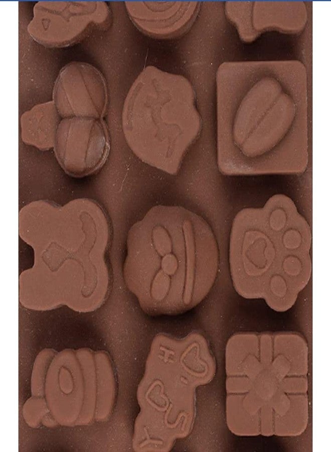 Kunya® Silicon Different Shape of Chocolate Mould Tray Combo, Cake Decoration Tools (Mix Shape Choco) - Image 3