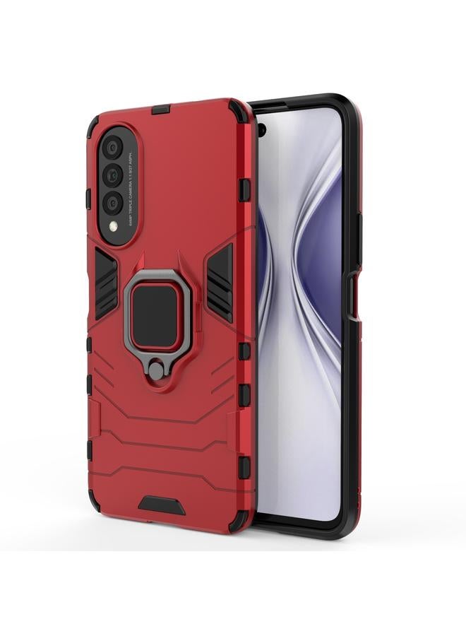 Green Tiger Case For Honor X20 SE PC + TPU Shockproof Protective Case with Magnetic Ring Holder - Image 1