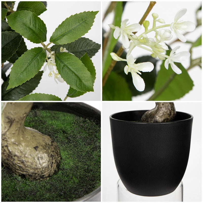 Briful 16.5'' Fake Plants Faux Laurel Bay Tree in Black Pot Realistic Greenery Artificial Plants Indoor Houseplant for Home Decor Farmhouse Bathroom Living Room Wedding Table Centerpieces - Image 3