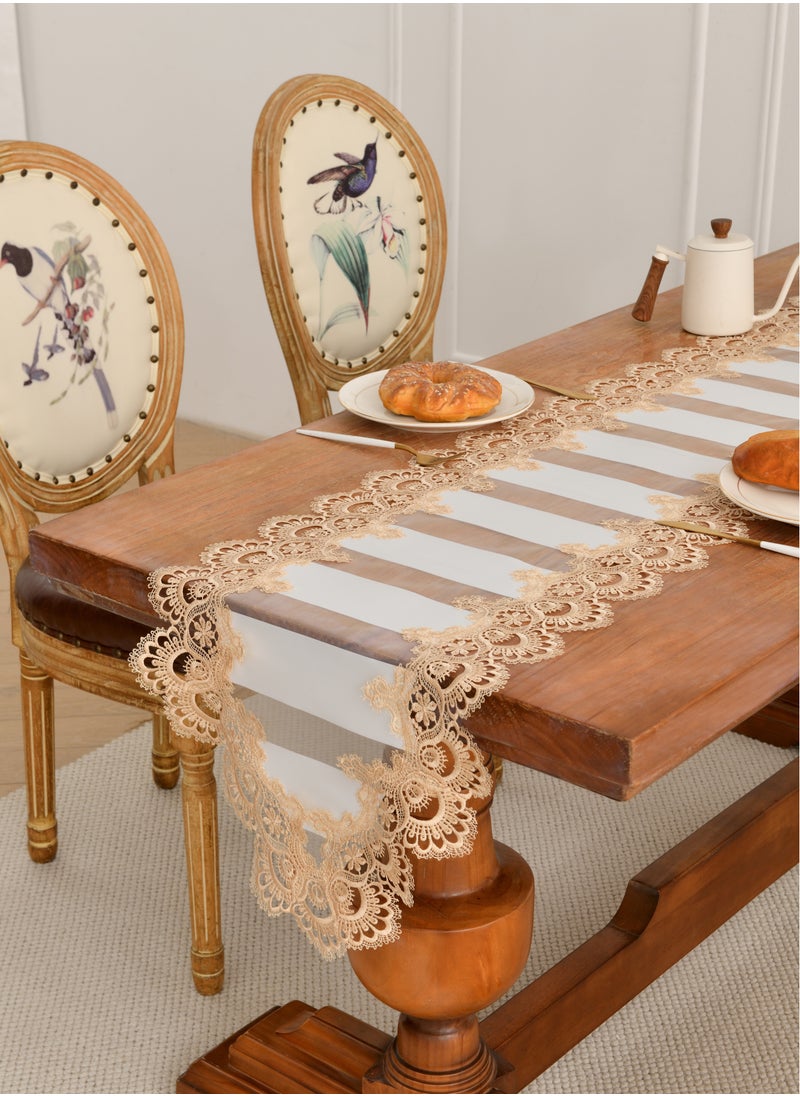 Generic - Modern, American, European-Style Table Runner, Aesthetic, Luxury, Hollow Out, White Yellow Tablecloth, Coffee Table, Tv Cabinet - Image 1