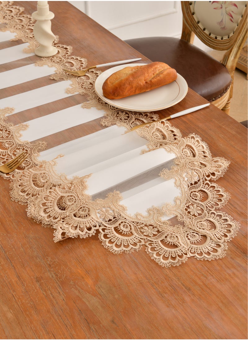 Generic - Modern, American, European-Style Table Runner, Aesthetic, Luxury, Hollow Out, White Yellow Tablecloth, Coffee Table, Tv Cabinet - Image 1