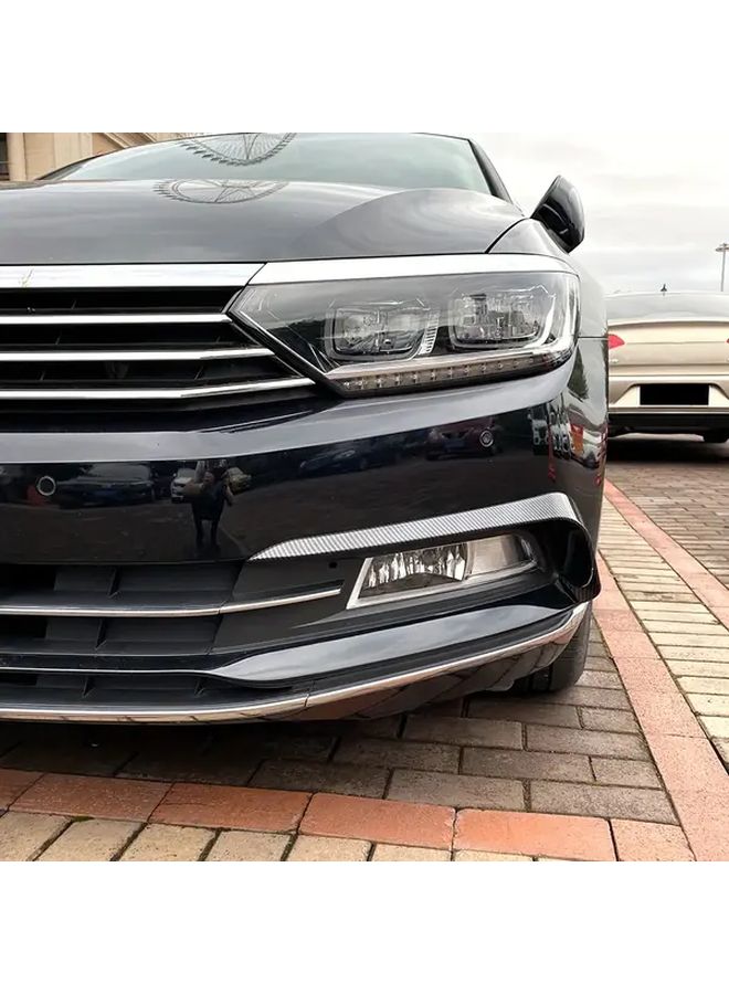 Carbon Look Fog Light Frame Trim For Volkswagen Passat B8 2016 2017 2018 2019 - Image 3