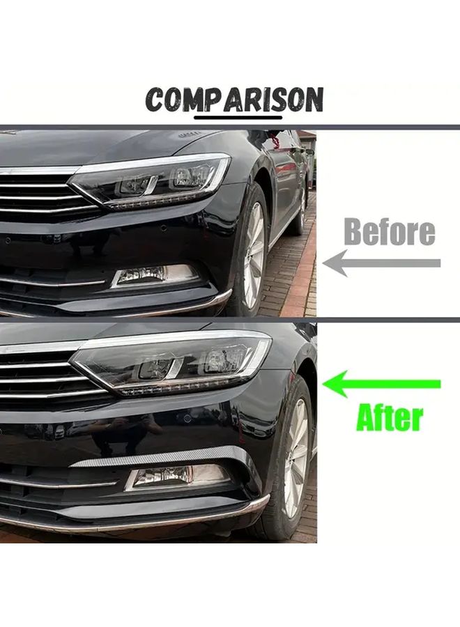 Carbon Look Fog Light Frame Trim For Volkswagen Passat B8 2016 2017 2018 2019 - Image 4