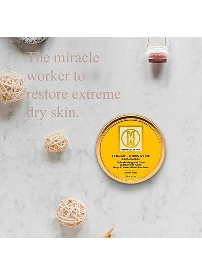 أو إم إم كوليكشن بلسم لوشن صلب بالزيوت الطبيعية والمانجو والشيا والكاكاو وجوز الهند وزبدة جوز الهند والترطيب الغني وتهدئة البشرة الجافة والمتهيجة والشوكولاتة الداكنة (2 أونصة) - Image 3