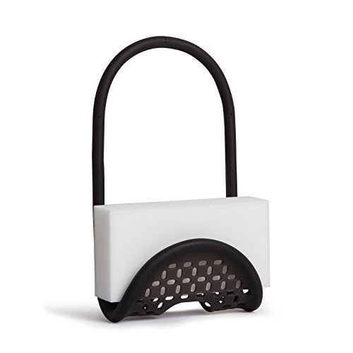 Umbra Sling Kitchen Sink Accessory, Single-Sided Sponge Holder, Black - Image 1
