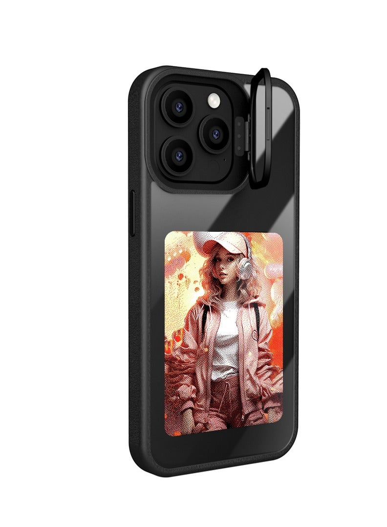 Smart Ink Phone Case,DIY Ink Screen,Compatible with IPhone15ProMax,black - Image 3