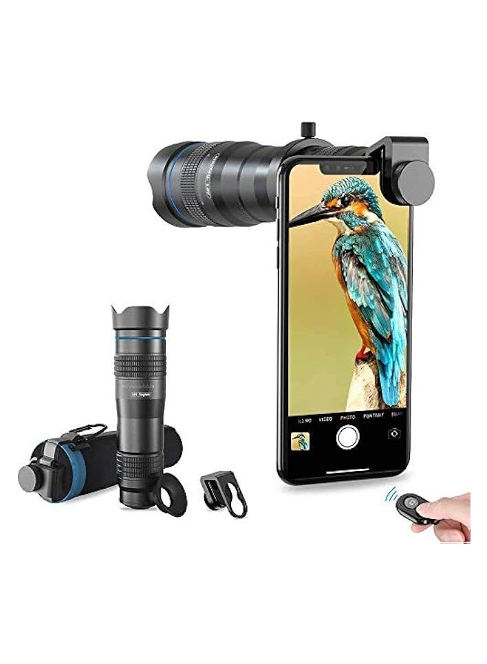 MIAO LAB Apexel High Power 28x HD Phone Telephoto Lens with Remote Shutter Works with iPhone X/XR Samsung Pixel Android Any Smartphones