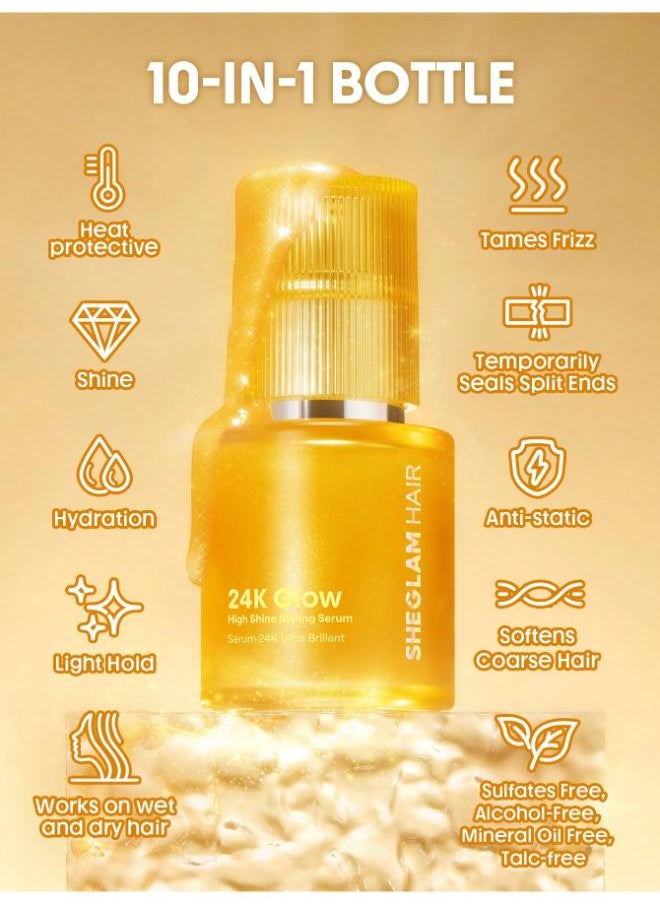 SHEGLAM 24K Glow High Shine Styling Serum  - Image 3