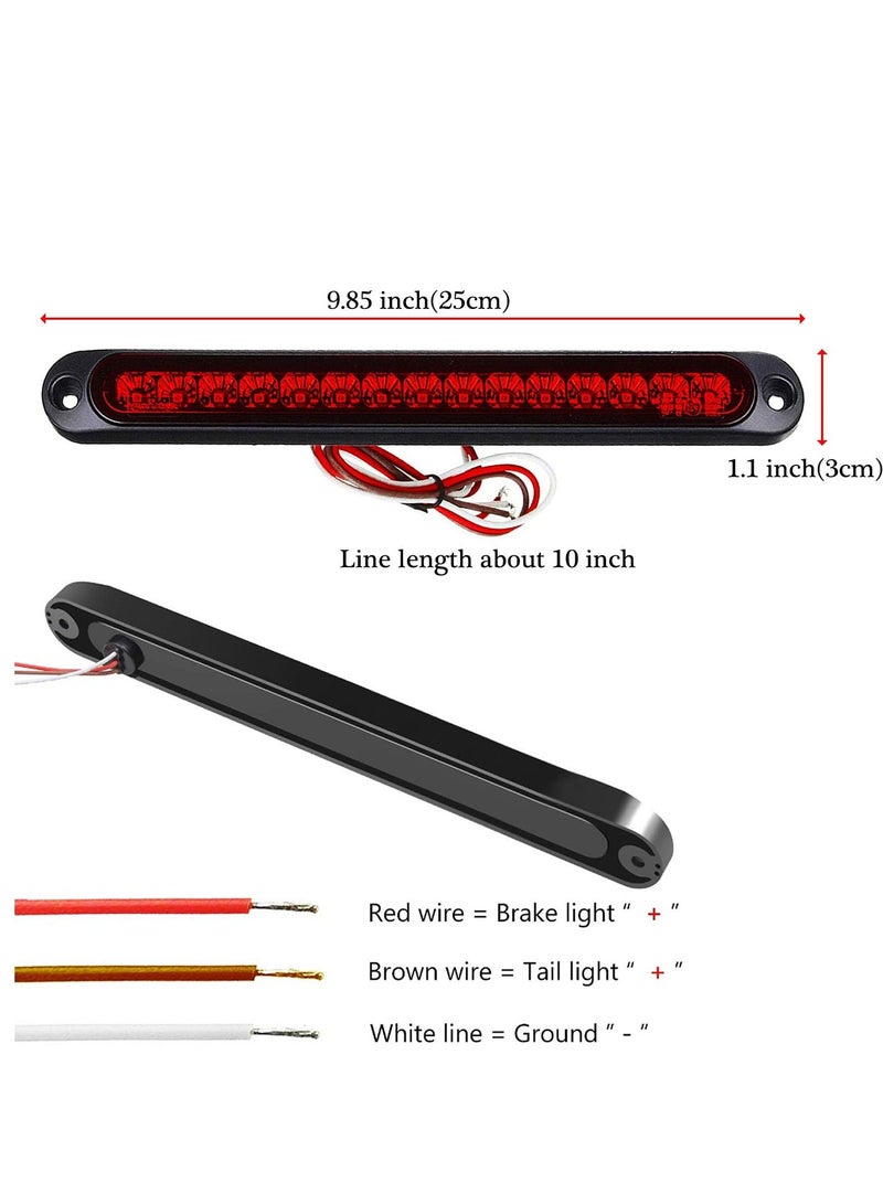 MUNTAQI 15 LED Trailer Brake Tail Light, LED Bar Stop Turn Tail Lights Waterproof Assembly Brake Strip Red Light for Marine Boats Golf Cart Offroad Truck RV UTV ATV,  Waterproof  Stop Tail Light Lamp 2pcs - Image 4