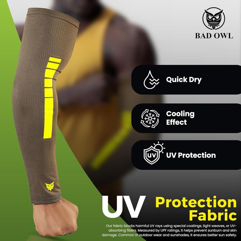 BADOWL V-Fit Premium Sleeves – Breathable, Lightweight, Stretchable Arm Sleeves for Sun Protection, Sports, and Outdoor Activities, Quick-Dry & Comfortable Fit - Image 3