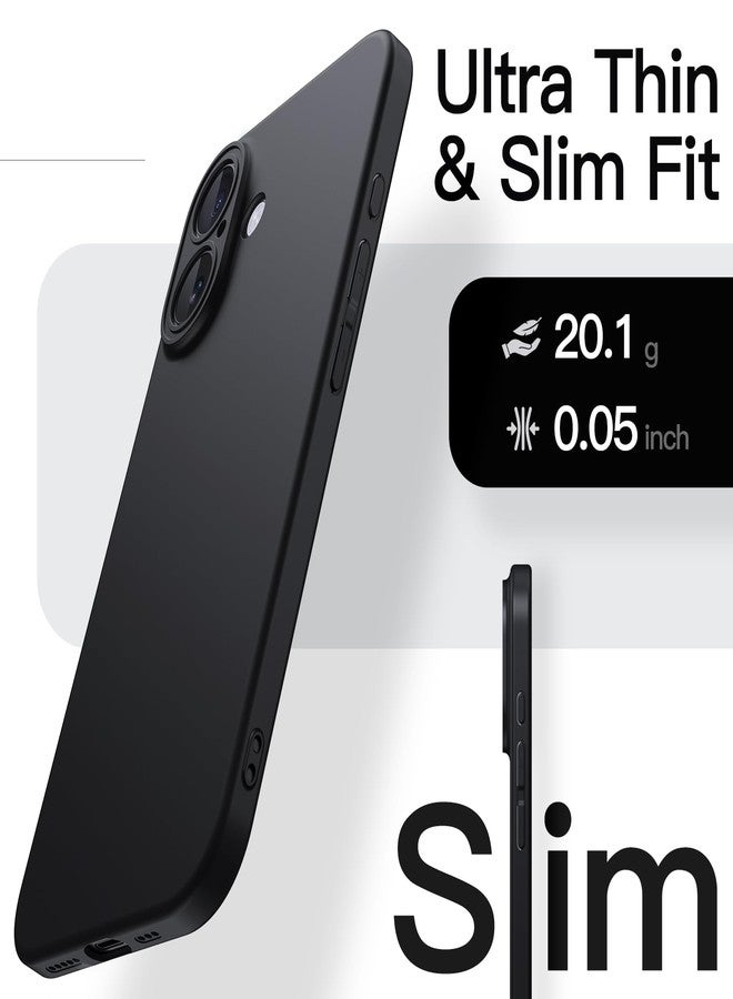 JETech Slim Case for iPhone 16 6.1-Inch with Camera Lens Full Protection, Ultra-Thin Lightweight Matte Finish Minimalist Protective Phone Cover (Black) - Image 3