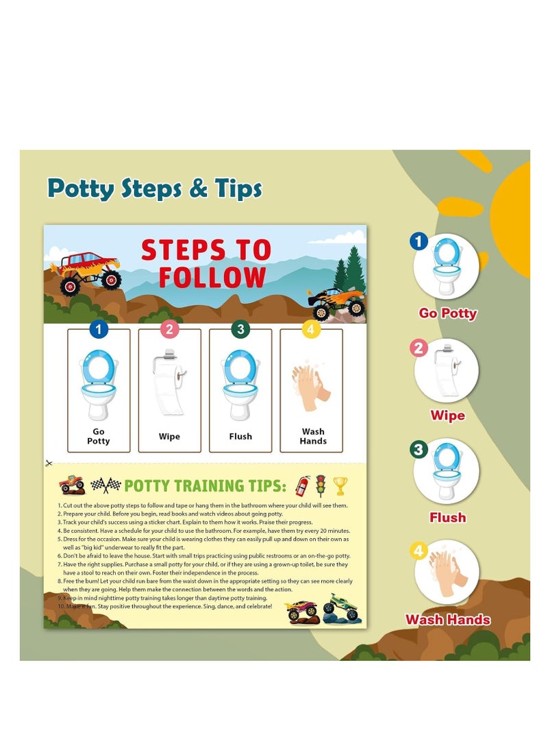 تي سي مخطط تدريب الأطفال على استخدام المرحاض - مخطط ملصقات سيارة الوحش - Image 3
