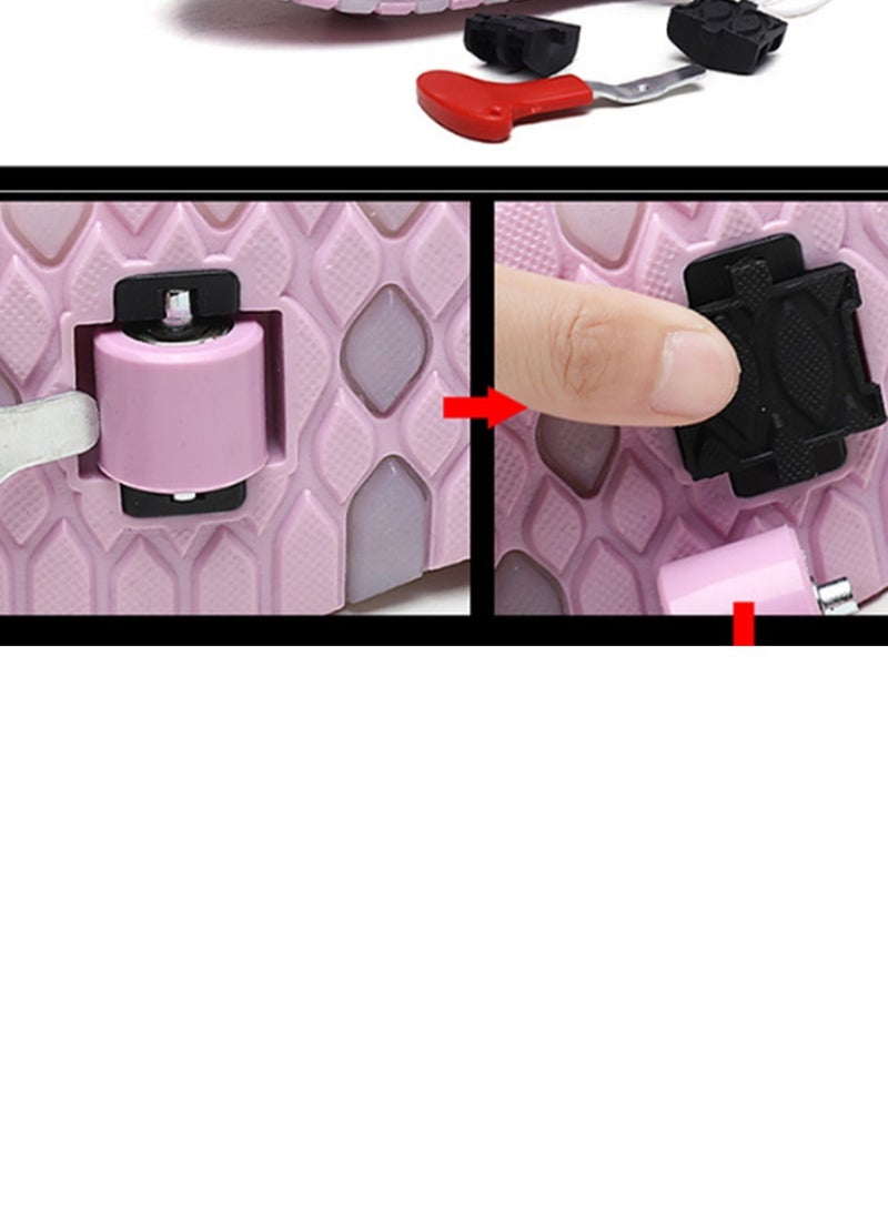 Loquat أحذية مشي بمصابيح LED تعمل بشحن USB للأولاد والبنات والأطفال باللون الأسود - Image 2