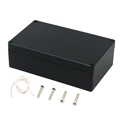 Zulkit Junction Box, Zulkit Project Box IP65 Waterproof Outdoor Box ABS Plastic Electrical Boxes Electronic Enclosure Black 7.9 x 4.7 x 2.2 inch(200 x 120 x 56 mm)(Pack of 1) - Image 1