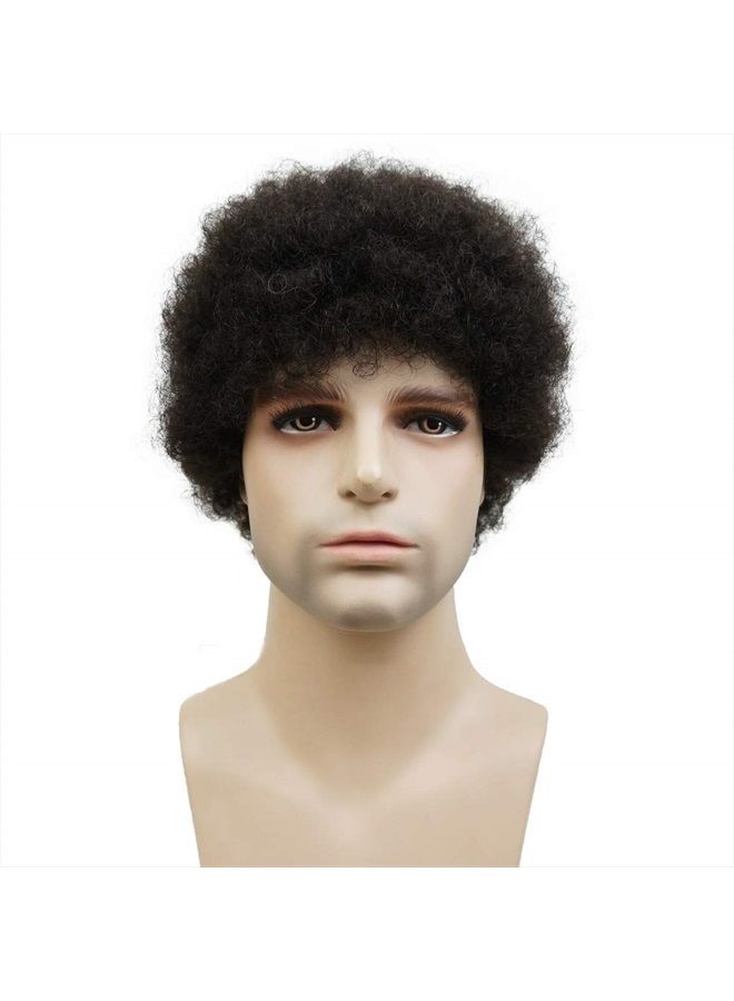 Aimole باروكة أفرو قصيرة ومجعدة 100% شعر بشري للنساء أو الرجال السود الأمريكيين باروكة كاملة (1B) - Image 1