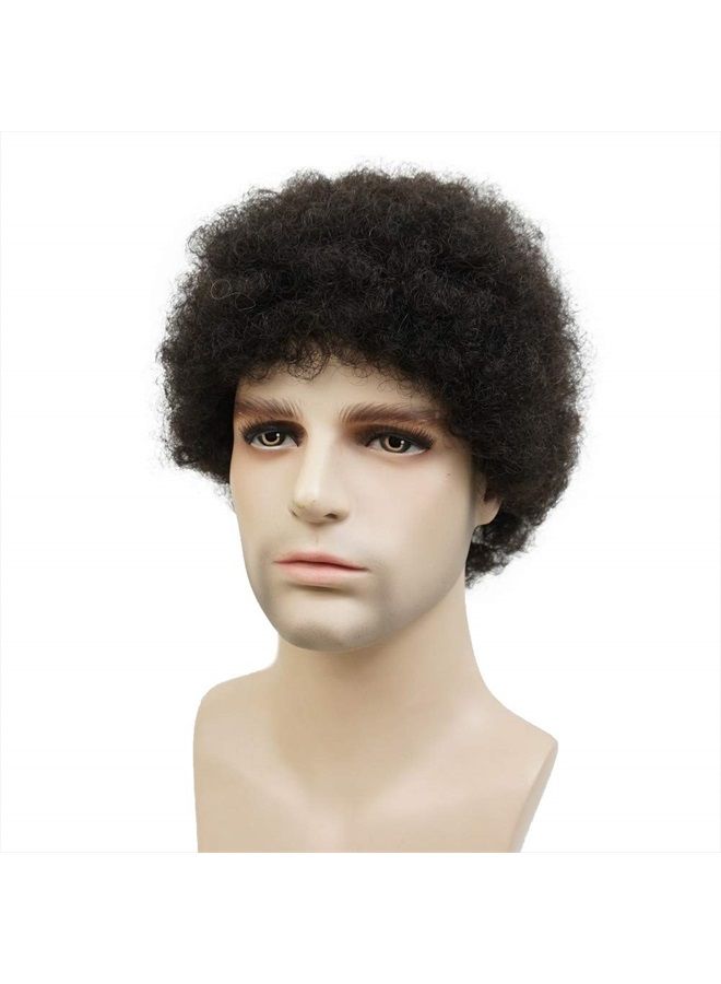 Aimole باروكة أفرو قصيرة ومجعدة 100% شعر بشري للنساء أو الرجال السود الأمريكيين باروكة كاملة (1B) - Image 2