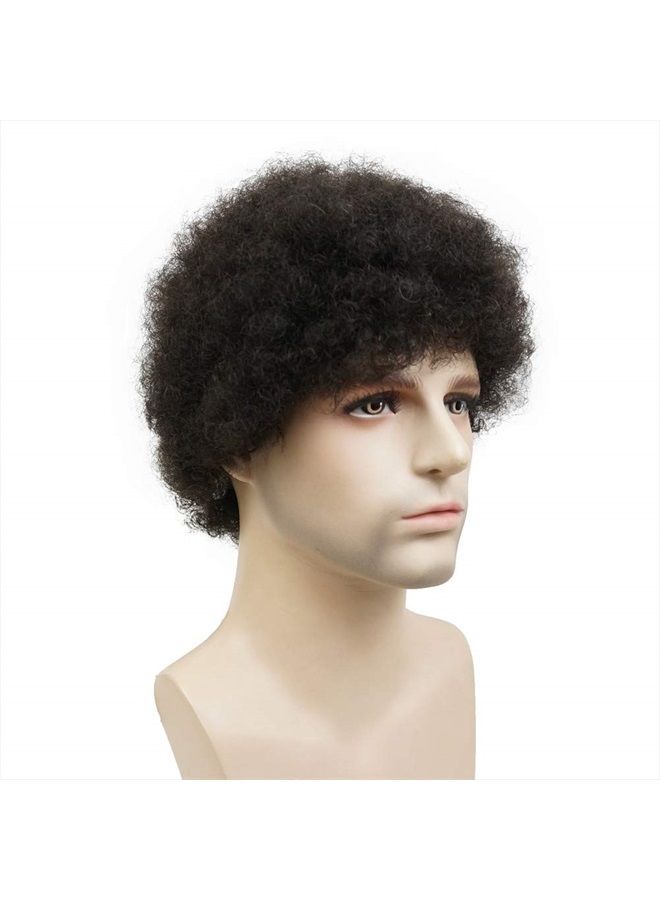 Aimole باروكة أفرو قصيرة ومجعدة 100% شعر بشري للنساء أو الرجال السود الأمريكيين باروكة كاملة (1B) - Image 3