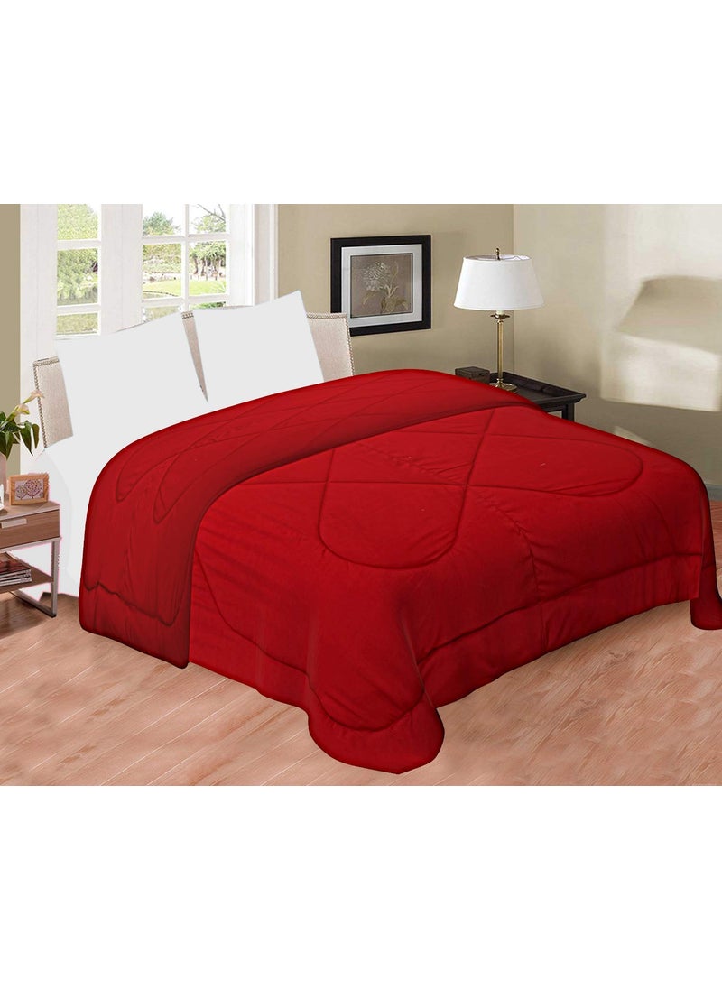 Kuber Industries Kuber Industries Microfibre Reversible Comforter, Double - CTKTC028655 (Red, Standard)  - Image 1