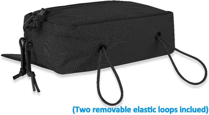 KRYDEX Tactical Drop Pouch Sub Abdominal Carrying Kit Bag Fanny Pack with Hook and Loop Panel for Tactical Vest Chest Rig (Black) - Image 3