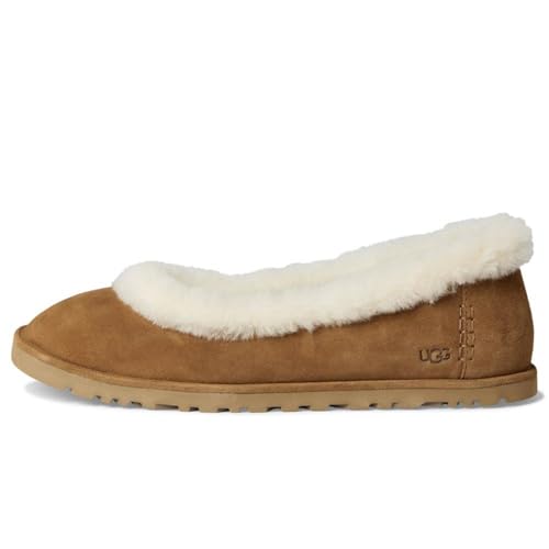 UGG Women's Zora Ballet Flat Shoe, Chestnut, 10 - Image 4
